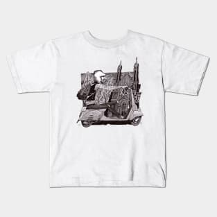 Biker on roads! Kids T-Shirt